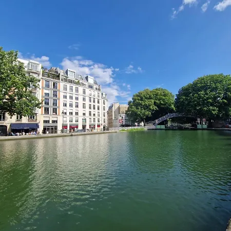 Apartment Art Deco Loft - 2br And 2ba Near Canal Saint Martin Paris